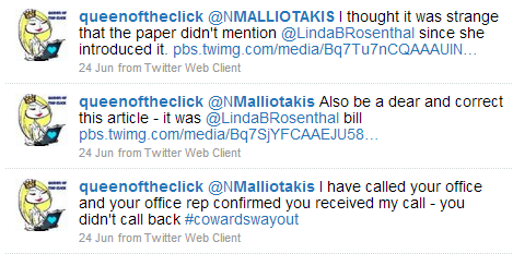 malliotakis fails to mention rosenthal in the bill