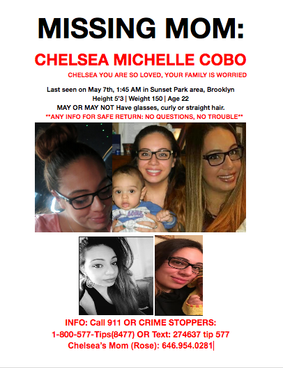 chelsea cobo brooklyn still missing may 2016