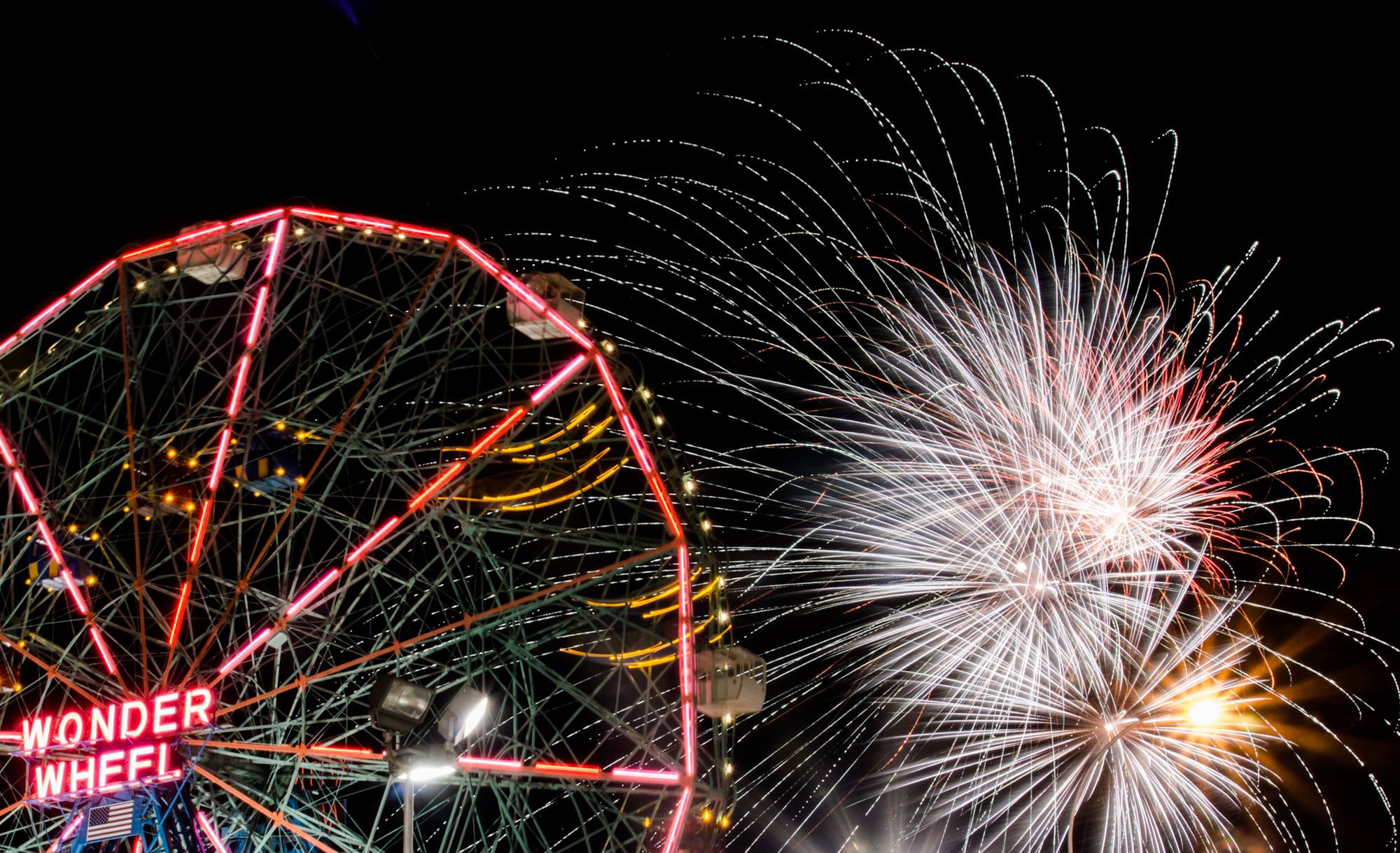 Coney Island Fireworks on Friday Night