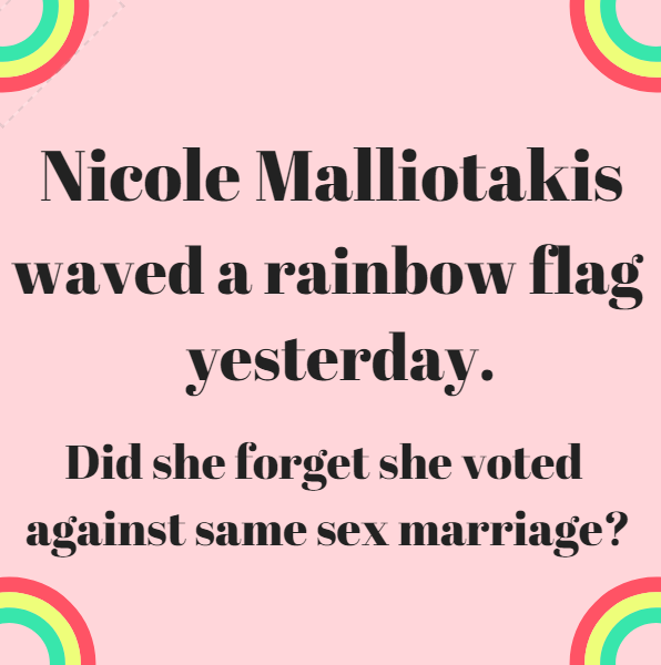 Nicole Malliotakis Pride Parade Hypocrite
