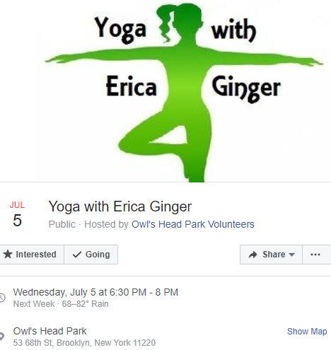 yoga with erica owls head park bay ridge