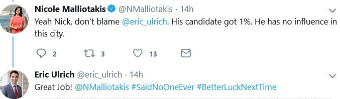 Nicole Malliotakis Trolled Eric Ulrich on Twitter Nick Chameras