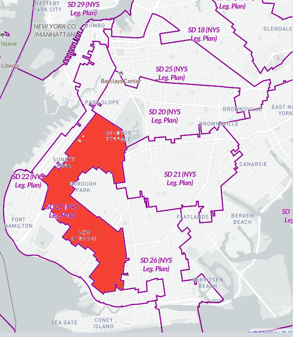 Super Gerrymandered Brooklyn – Asian Senate District Formed