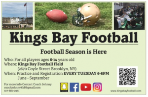 kings bay football sign up bay ridge brooklyn