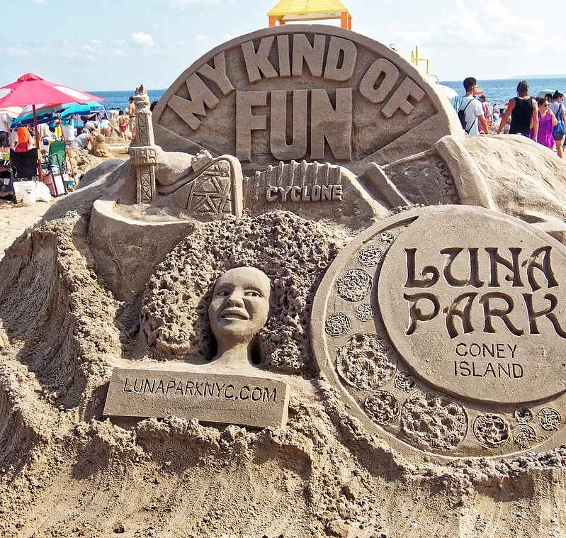 Sand Castle Building Contest in Coney Island August 17, 2019